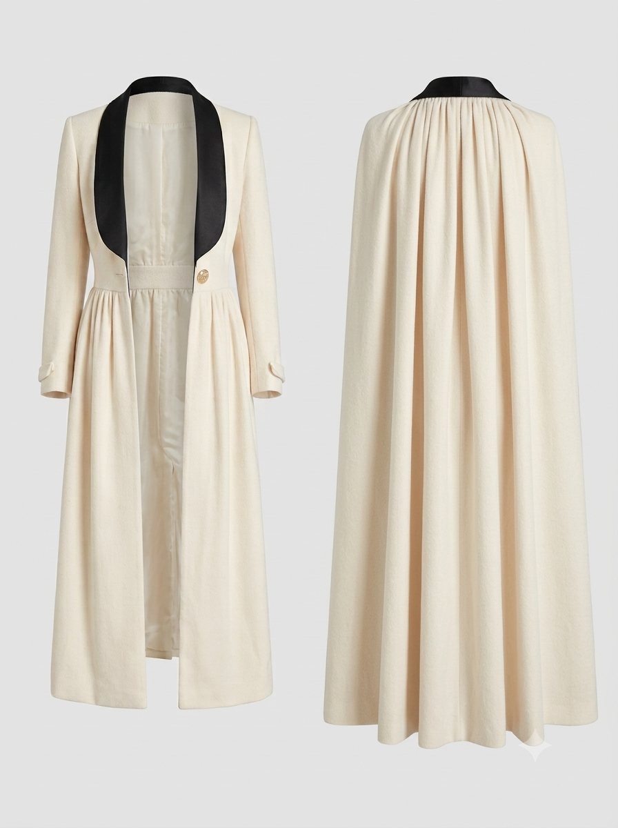 [FOR I EMPOWER] Midi cape over coat Tux